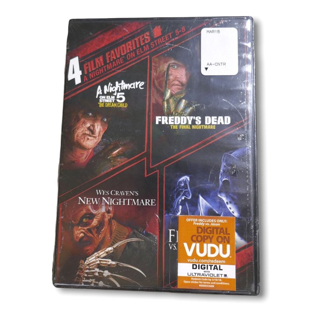 4 Film Favorites Nightmare on Elm Street 5-8 New Sealed DVD Horror Classics